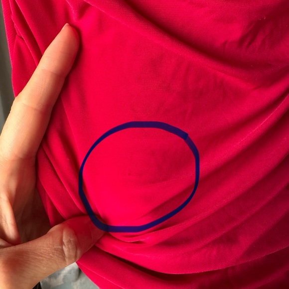 Club London | Adele Red Ruched Fishtail Cami Maxi Dress | Sz. 2 - Picture 5 of 7